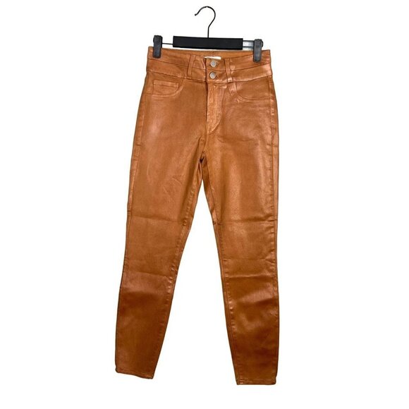 NWOT L'AGENCE Peyton Coated Skinny Jeans‎ High Rise Double Waistband 25 - Picture 1 of 7